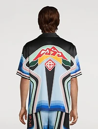 Graphic Mountain Silk Short-Sleeve Shirt