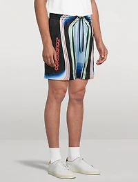 Graphic Mountain Silk Shorts
