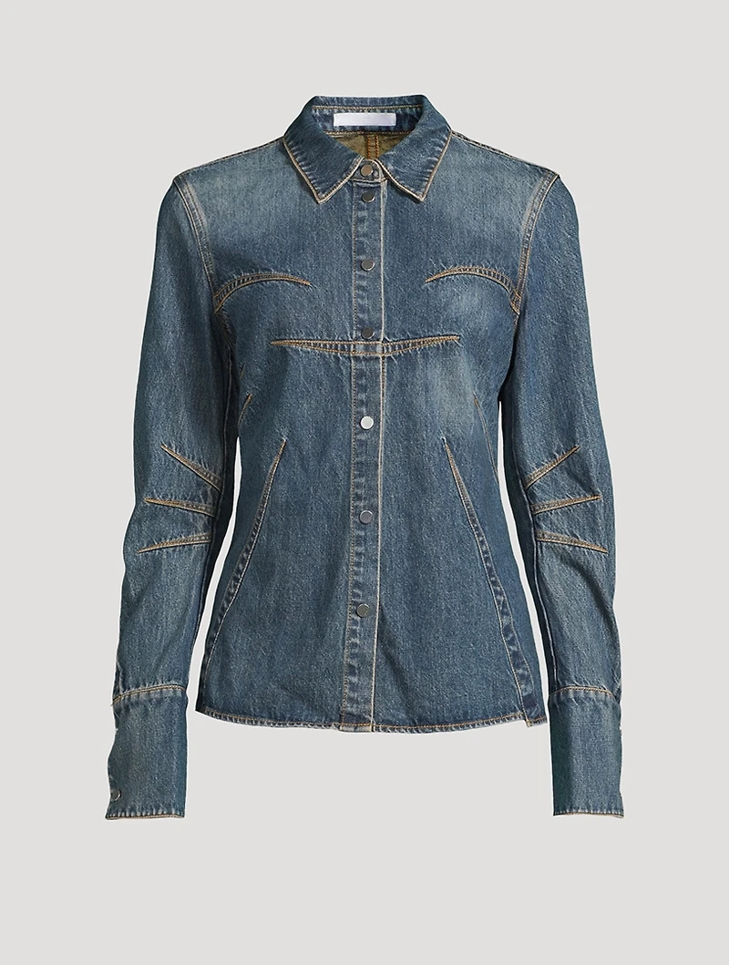 Denim Bustier Shirt