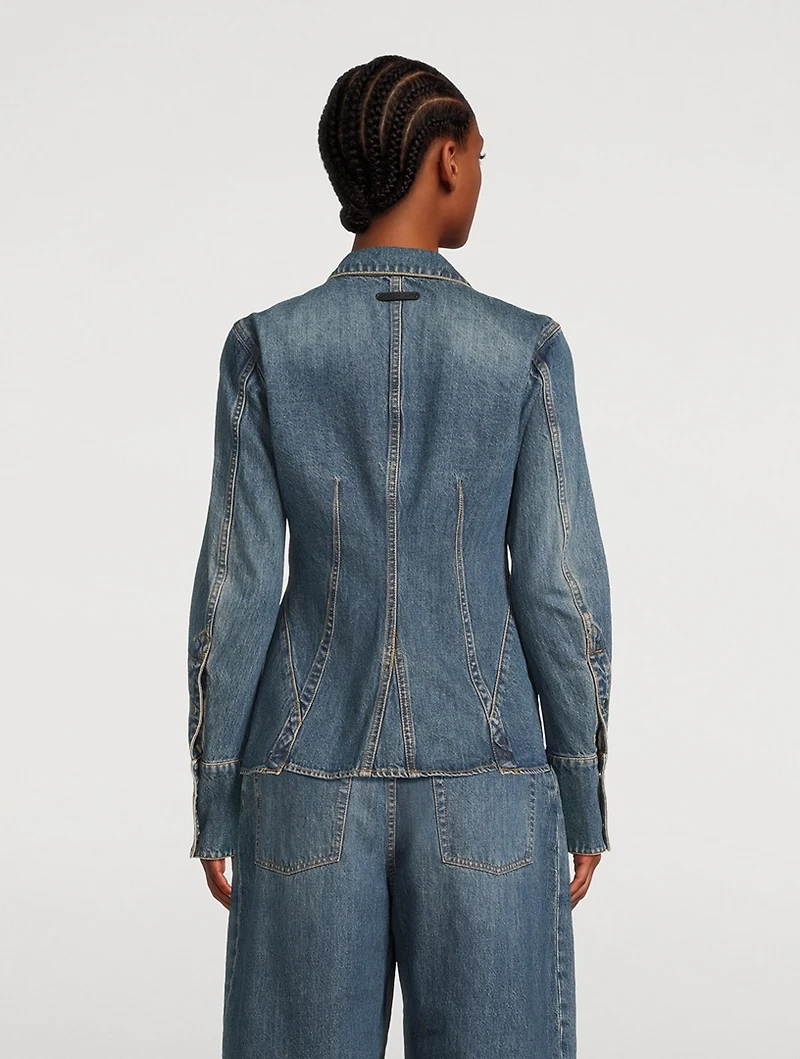 Denim Bustier Shirt