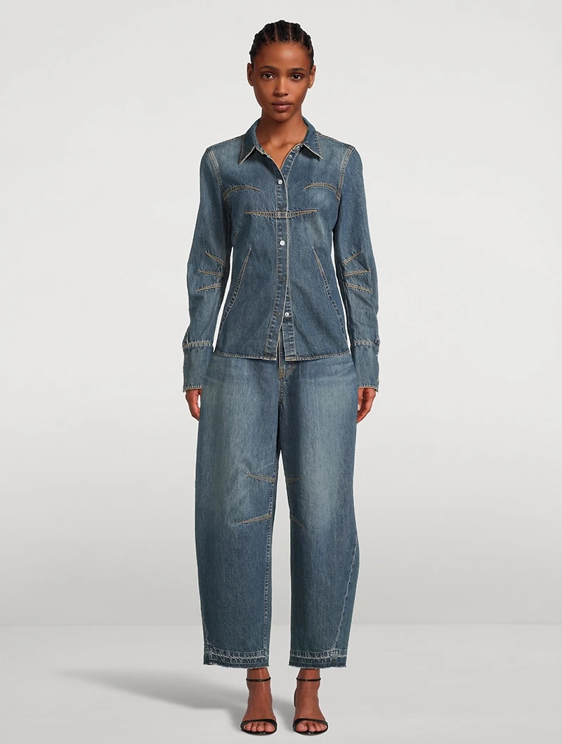 Denim Bustier Shirt