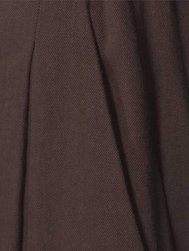 Pleated Wide-Leg Trousers