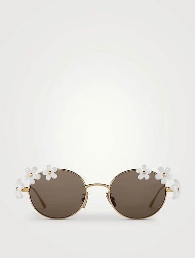 LOEWE x Paula's Ibiza Daisy Field Oval Sunglasses