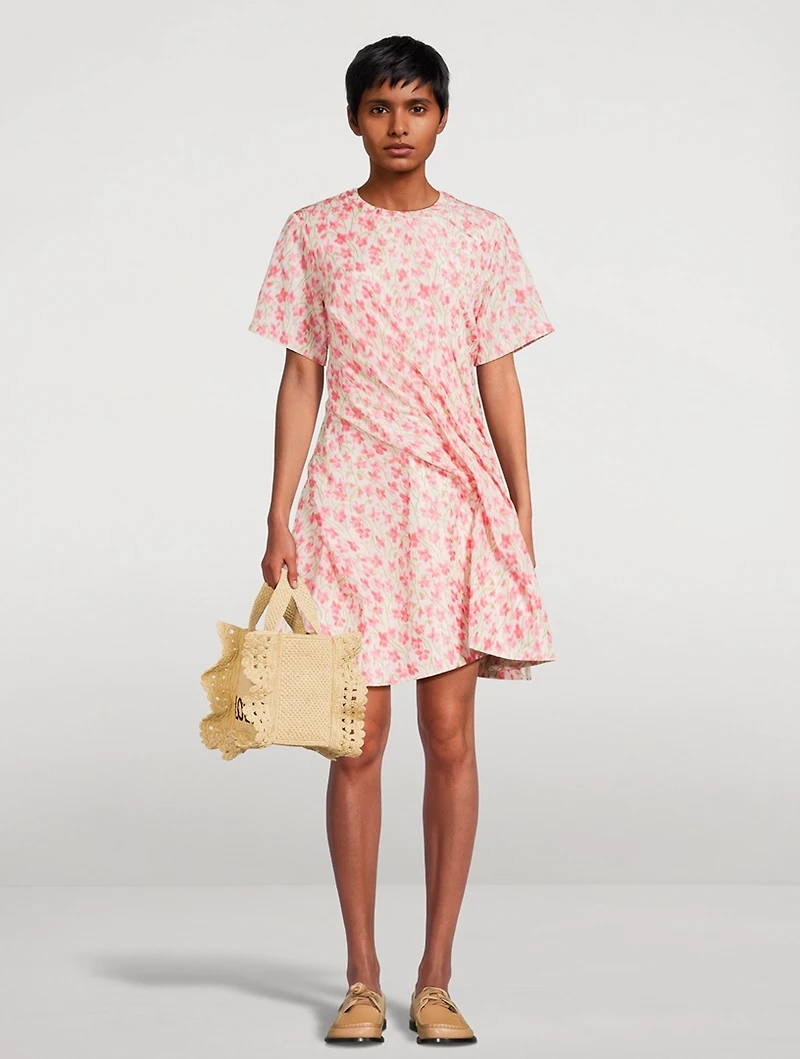 Twisted Mini Dress Floral Print
