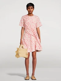 Twisted Mini Dress Floral Print