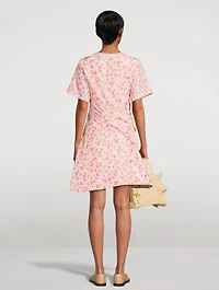 Twisted Mini Dress Floral Print
