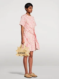 Twisted Mini Dress Floral Print