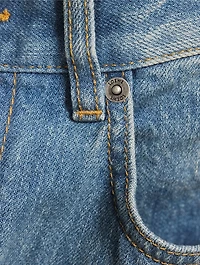 Piped Wide-Leg Jeans
