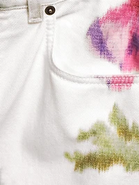 Wide-Leg Jeans Floral Print
