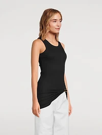 Draped Jersey Tank Top
