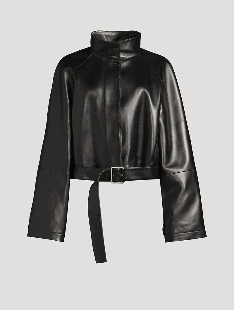 Belted Leather Jacket