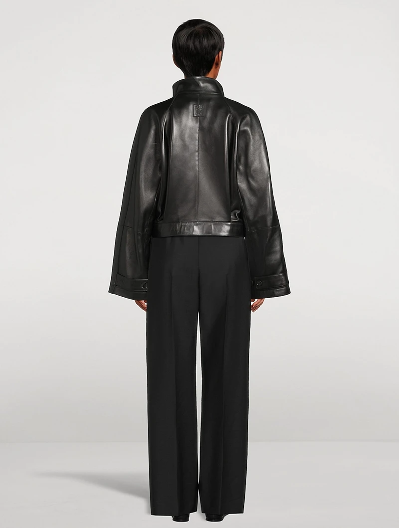 Belted Leather Jacket