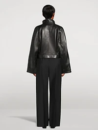 Belted Leather Jacket