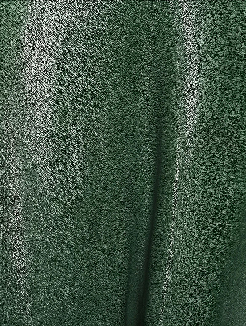 Draped Leather Jacket