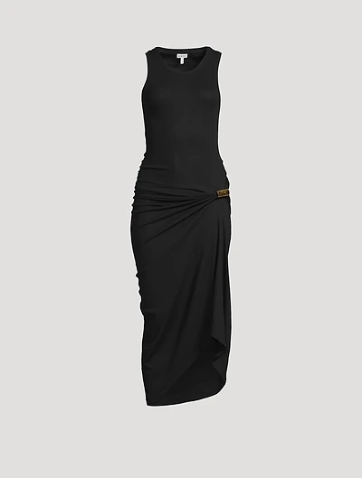 Draped Jersey Tank Dress