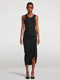 Draped Jersey Tank Dress