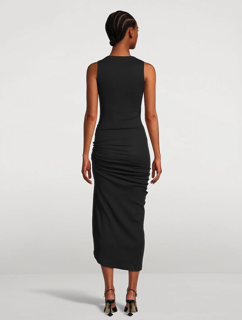 Draped Jersey Tank Dress