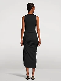 Draped Jersey Tank Dress