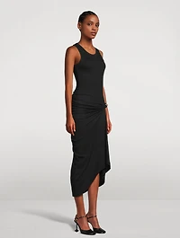 Draped Jersey Tank Dress