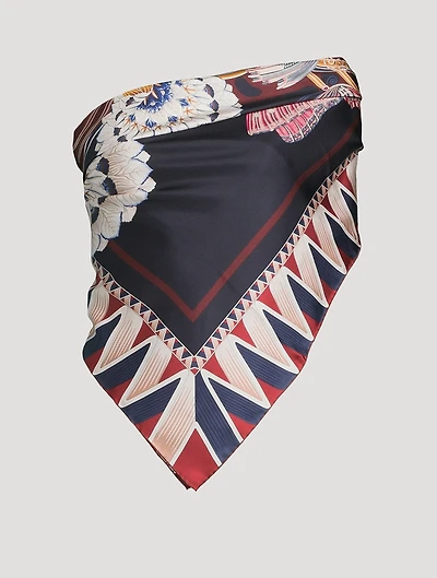 Silk Scarf In Giada Print