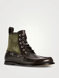Leather And Suede Campo Loafer Bootie