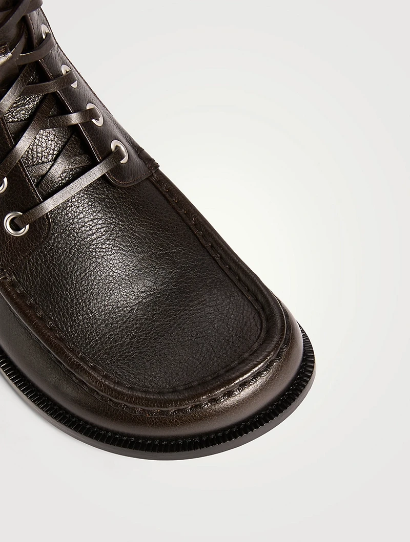 Leather And Suede Campo Loafer Bootie