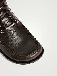 Leather And Suede Campo Loafer Bootie