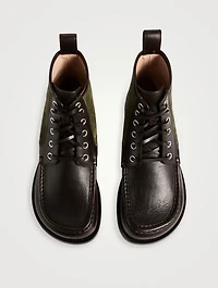 Leather And Suede Campo Loafer Bootie
