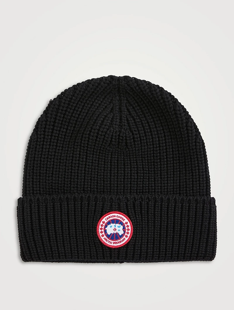 Arctic Disc Wool Rib Beanie