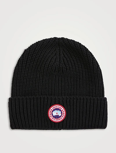 Arctic Disc Wool Rib Beanie