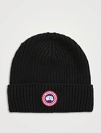 Arctic Disc Wool Rib Beanie