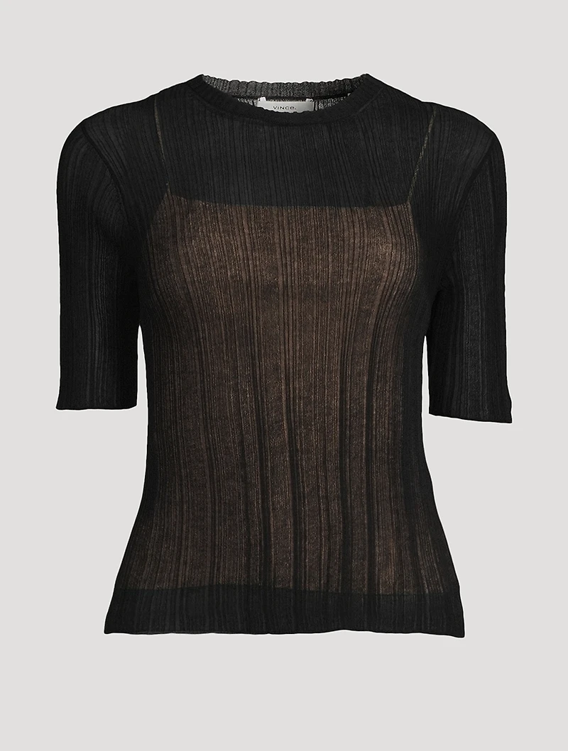 Double-Layer Knit Top