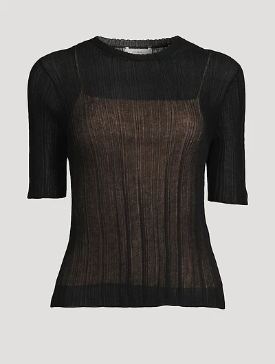 Double-Layer Knit Top
