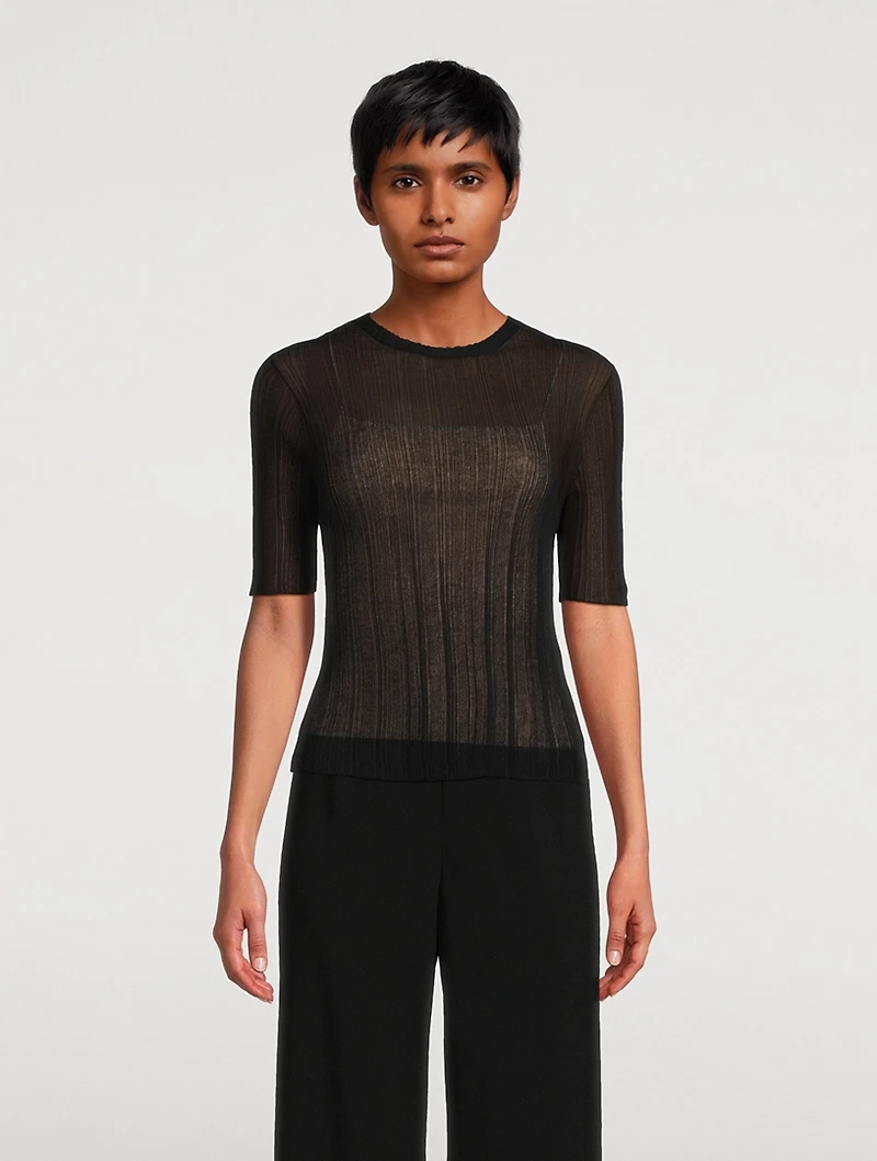 Double-Layer Knit Top