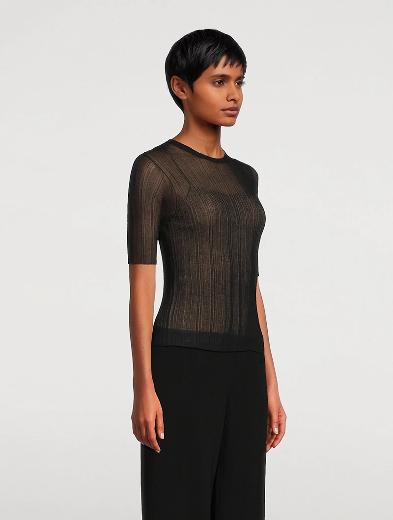 Double-Layer Knit Top