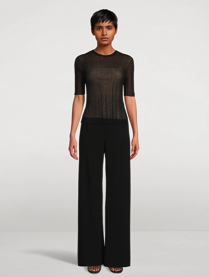 Double-Layer Knit Top