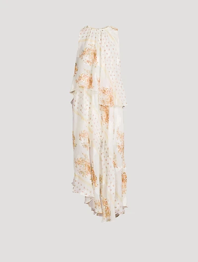 Caprice Chiffon Dress Botanical Print