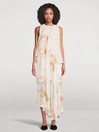 Caprice Chiffon Dress Botanical Print