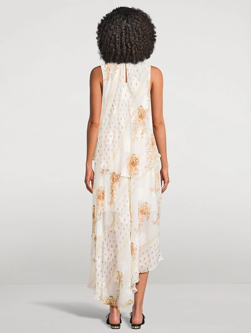 Caprice Chiffon Dress Botanical Print