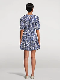 Rosalie Belted Mini Dress Floral Print