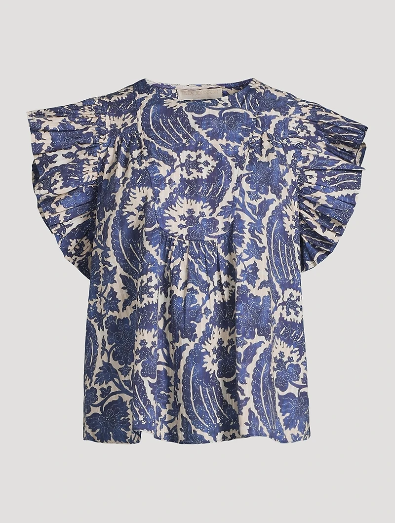 Sienna Ruffled Blouse Floral Print