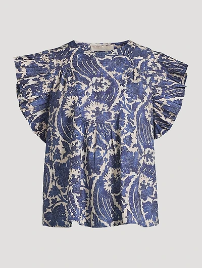 Sienna Ruffled Blouse Floral Print