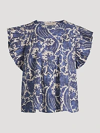 Sienna Ruffled Blouse Floral Print