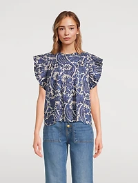 Sienna Ruffled Blouse Floral Print