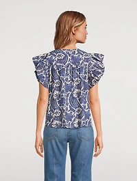 Sienna Ruffled Blouse Floral Print