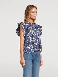 Sienna Ruffled Blouse Floral Print