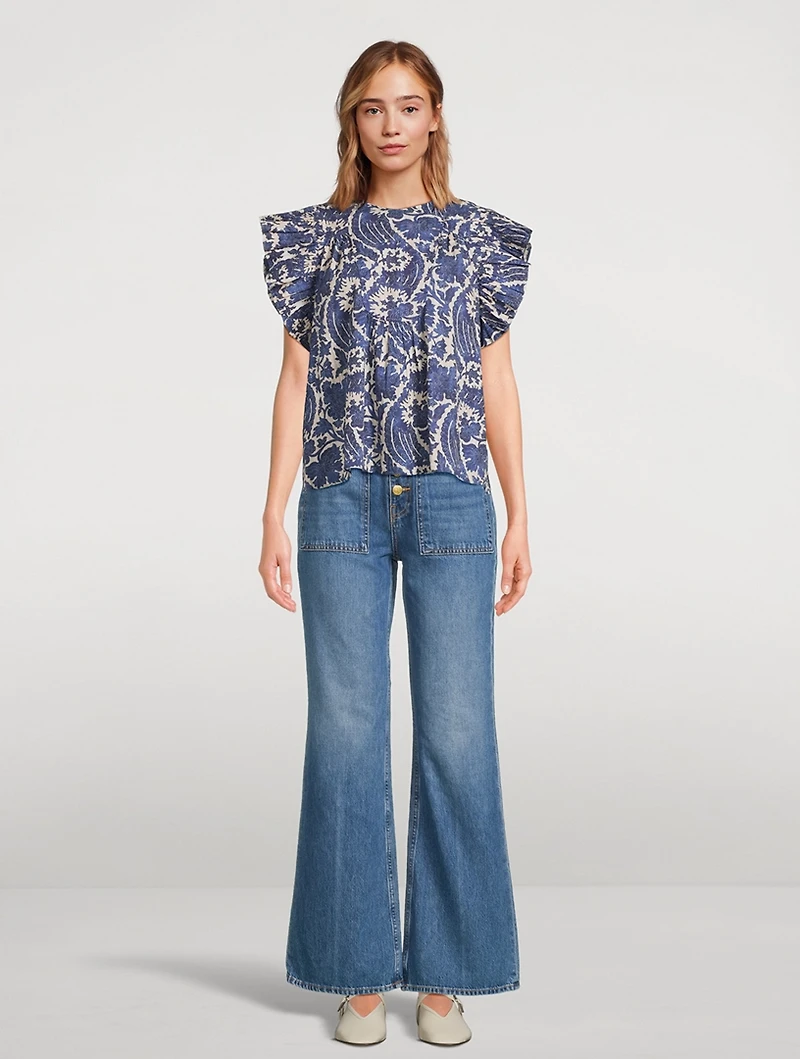 Sienna Ruffled Blouse Floral Print