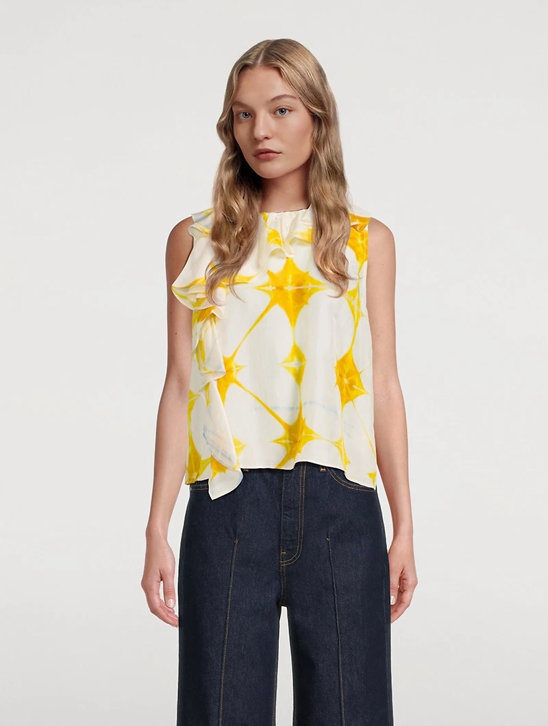 Nya Printed Silk Blouse