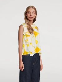 Nya Printed Silk Blouse