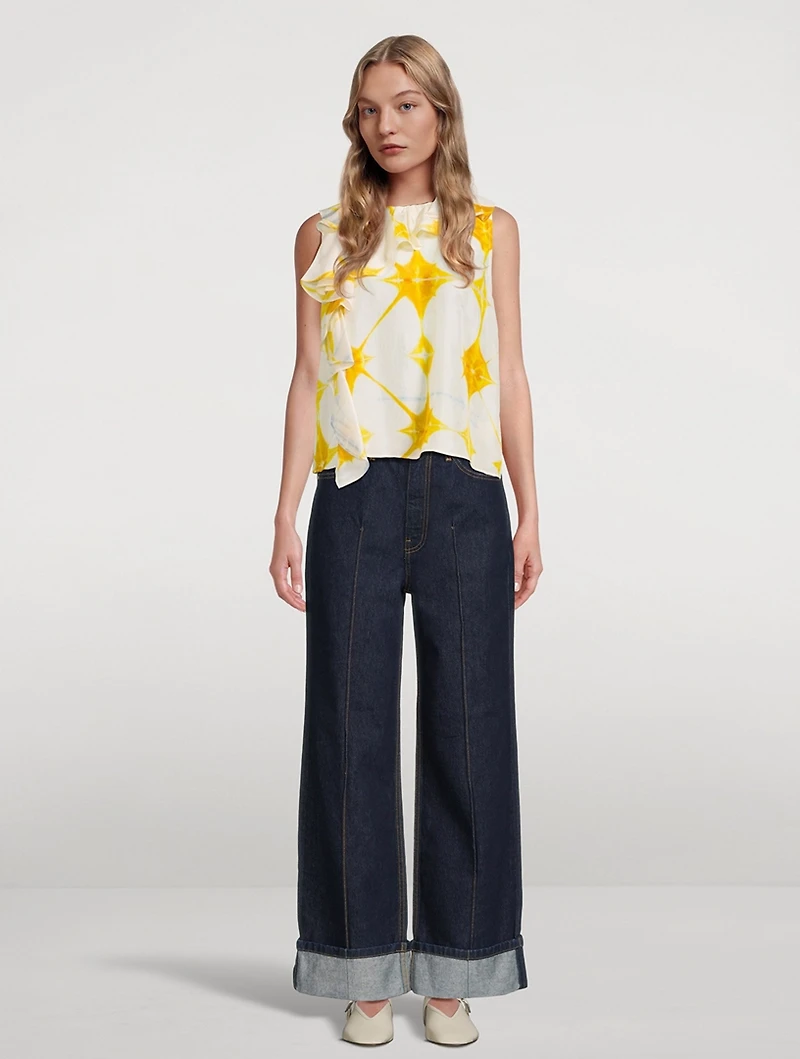 Nya Printed Silk Blouse